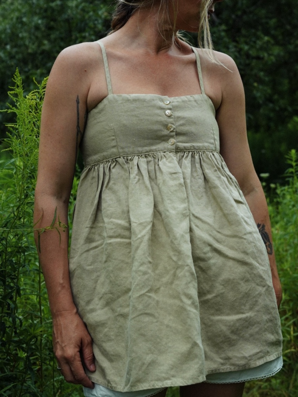 Rudy Jude Linen Bonnie Top Celery